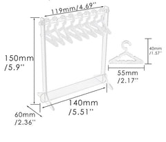 EARRING STAND ORGANIZER ACRYLIC WITH 8 MINI HANGERS