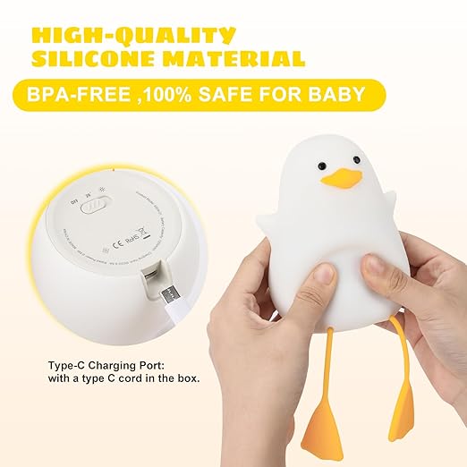 Silicone Cute Duck Night Lamp