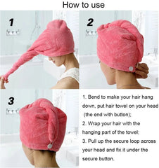 Mirco Fiber Hair Cap Towel Pack Of 3
